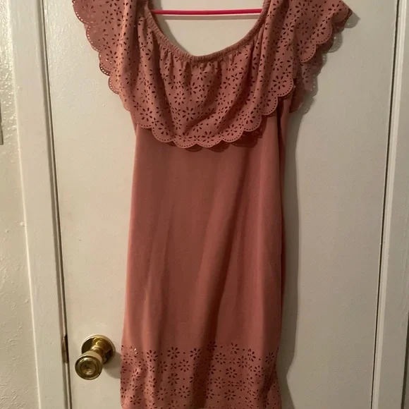 derek heart off the shoulder dress Derek Heart Dress Women's Size Large Floral Off The Shoulder Mini Flowy  Skater